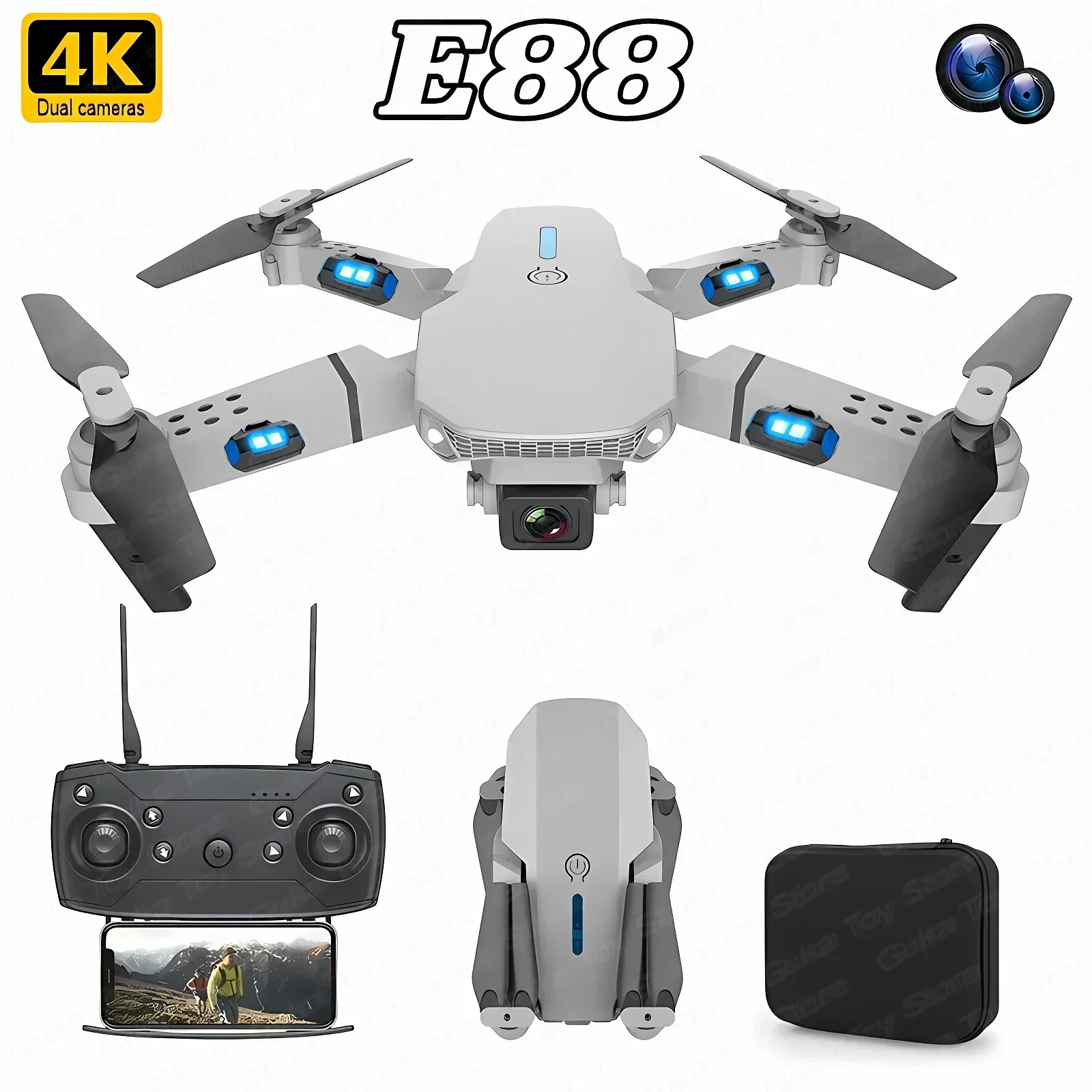 Drone Rc Fpv Pro - E88 Pro WIFI FPV Drone gran