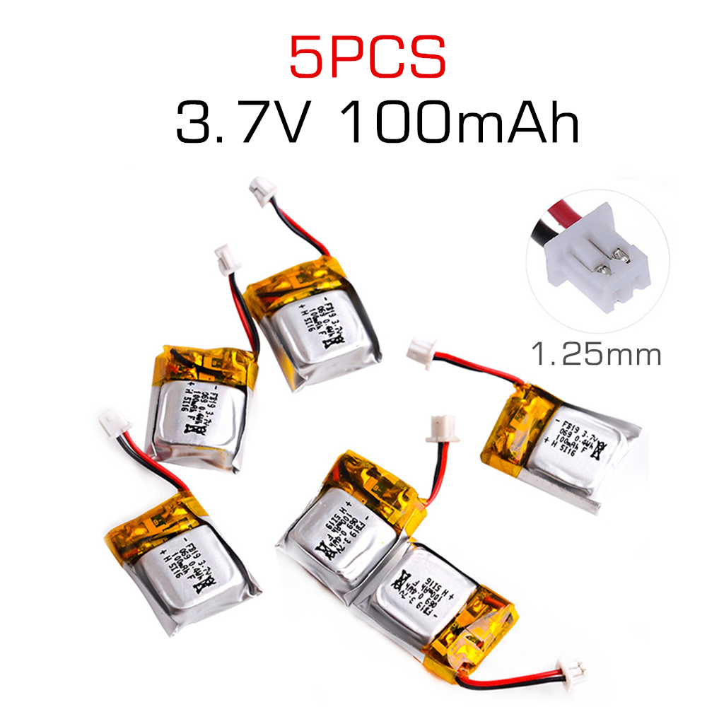 Drone Fq777 Rc Quadcopter - 5 uds 3,7 V 100mAh Li-po