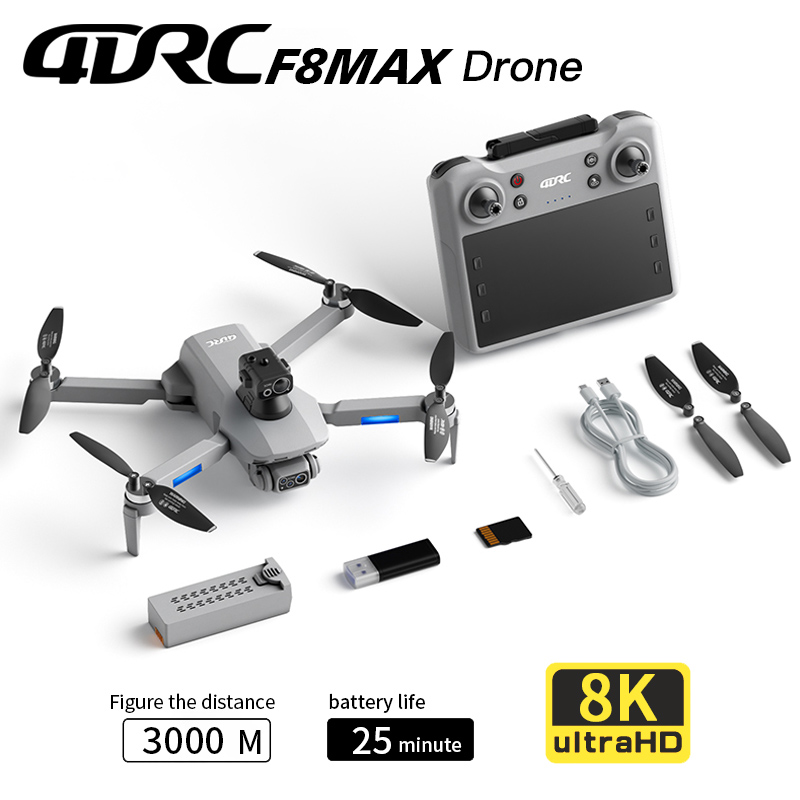 Drone Rc Fpv Pro - Dron F8 MAX GPS profesional con