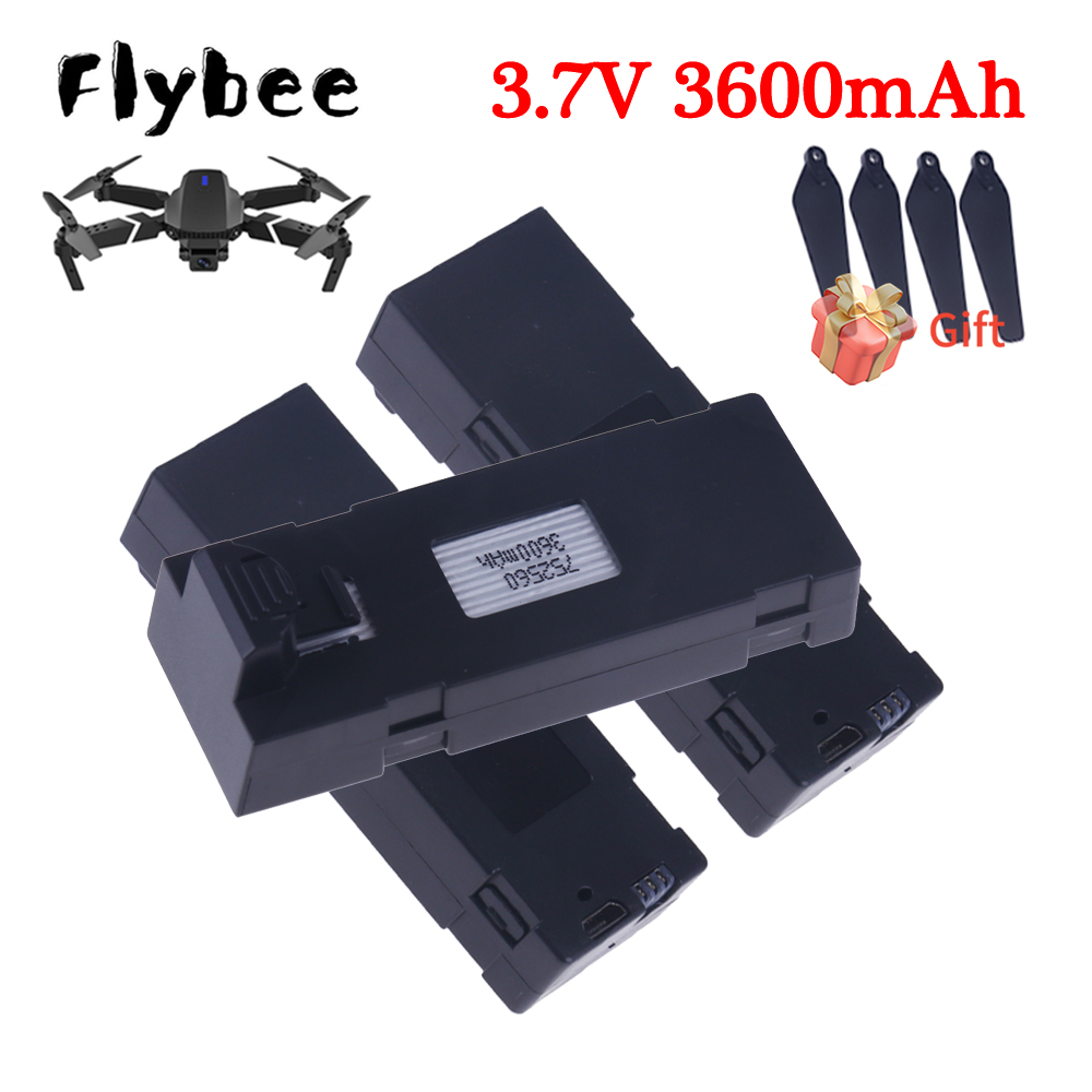 Drone Rc E99 K3 - 3,7 V 3600mAh actualización E88 batería