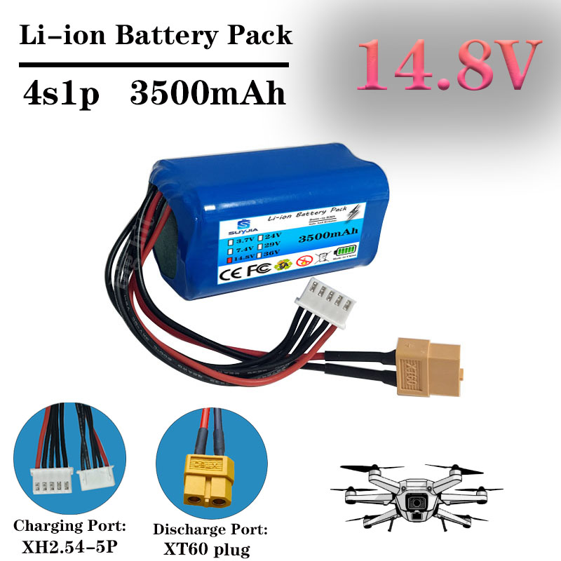 Drone Xh2 Rc - Batería de Repuesto 18650 de 14.8V