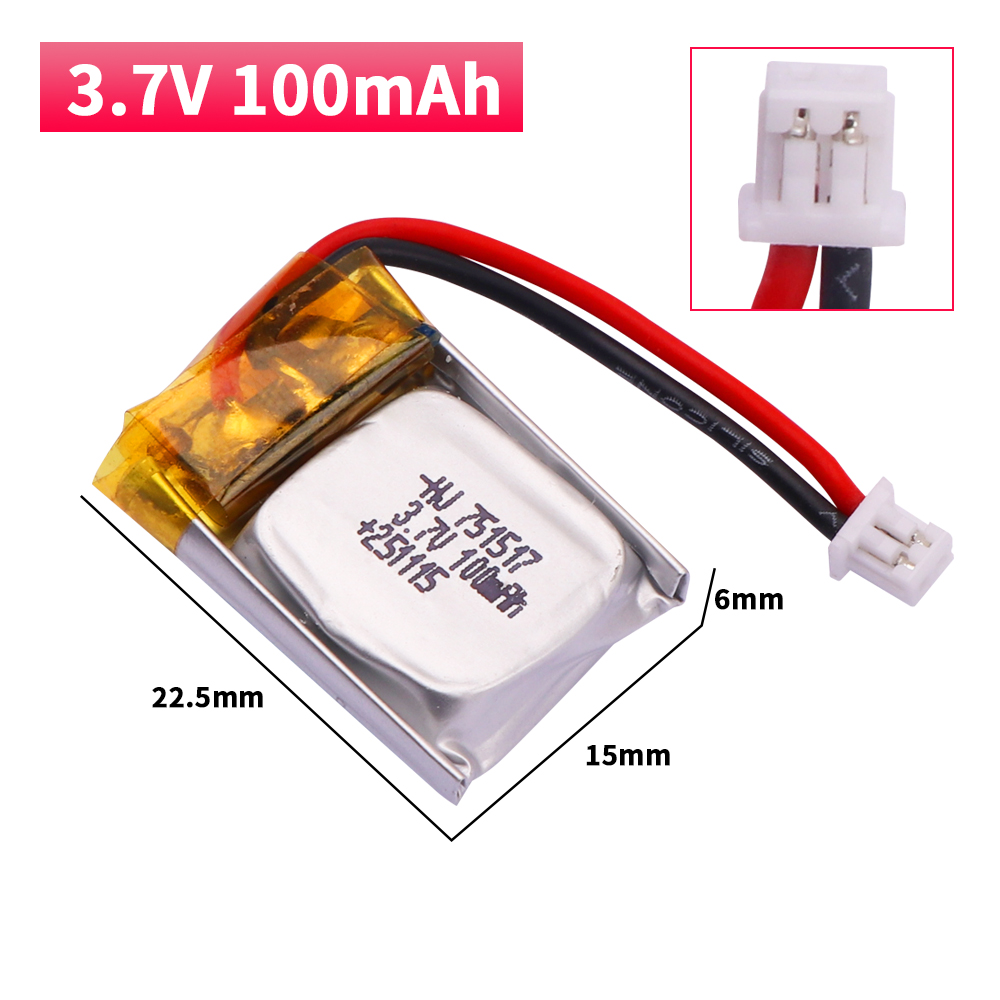 100mah 3,7 V batería Lipo FQ77 - Drone Fq777 Rc Quadcopter reseña y precio