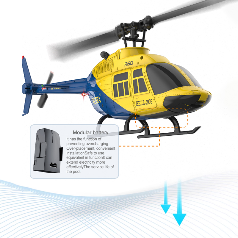Helicóptero A60 RC 2,4G girosc - Drone Rc Bolide reseña y precio