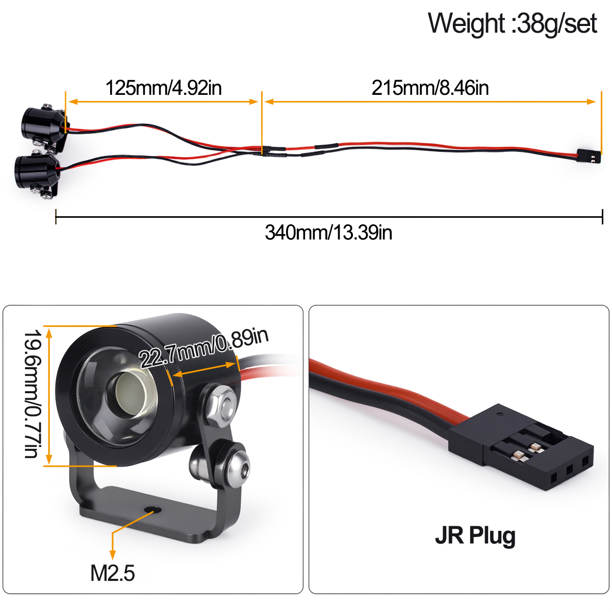 Luz LED para Coche RC, Faro De - Drone Rc Bolide reseña y precio