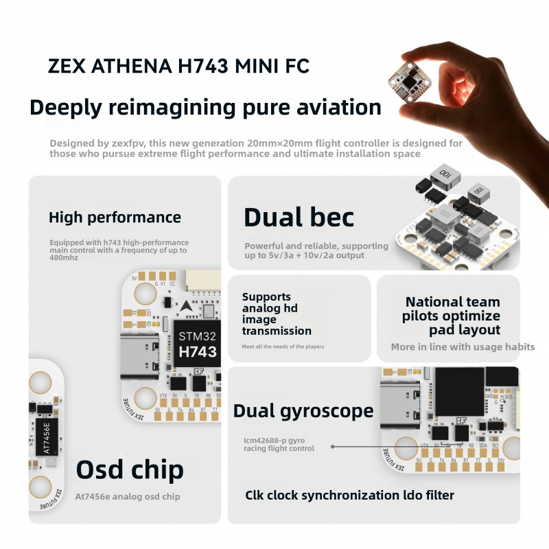 Controlador de Vuelo ZEX ATHEN - Drone Rc Flight Controller reseña y precio