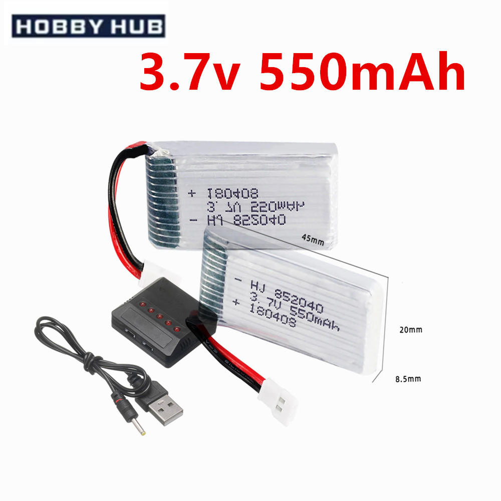 Batería Lipo de 3,7 V, 550mAh, - Drone Xh2 Rc reseña y precio