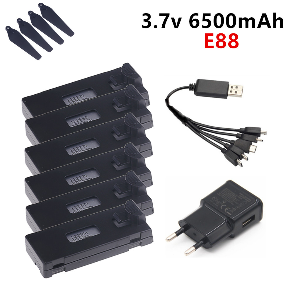 Batería Lipo de 3,7 V y 6500mA - Drone Rc E99 K3 reseña y precio