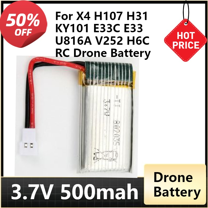 XH2.54 enchufe 3,7 V 500mAh ba - Drone Xh2 Rc reseña y precio