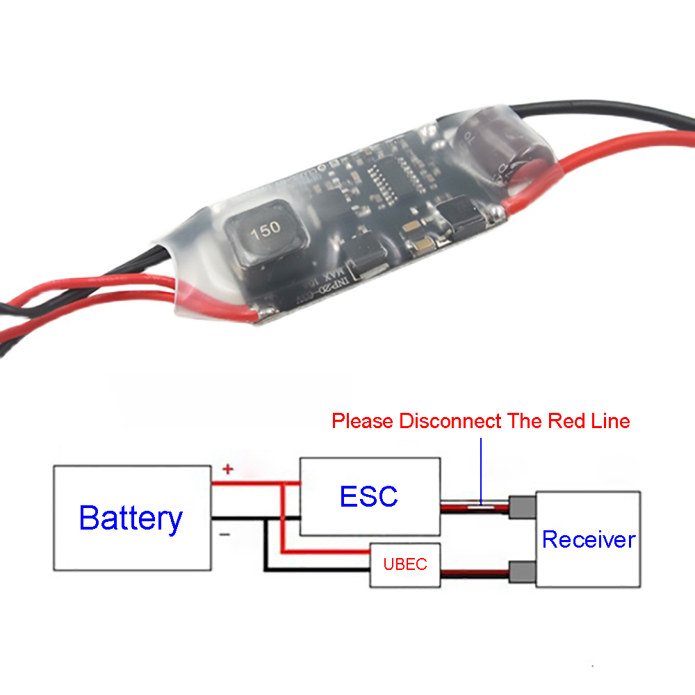 UBEC BEC 15A 6S-12S regulador  - Drone Switch Rc reseña y precio