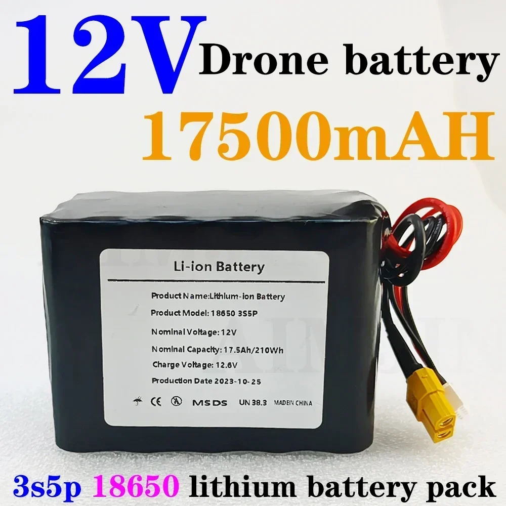 Batería de 12V 17,5Ah UAV para - Drone Xh2 Rc reseña y precio