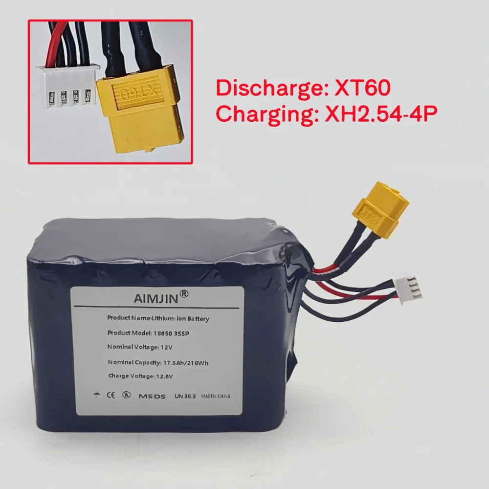 12V 17.5Ah 18650 batería recar - Drone Xh2 Rc reseña y precio
