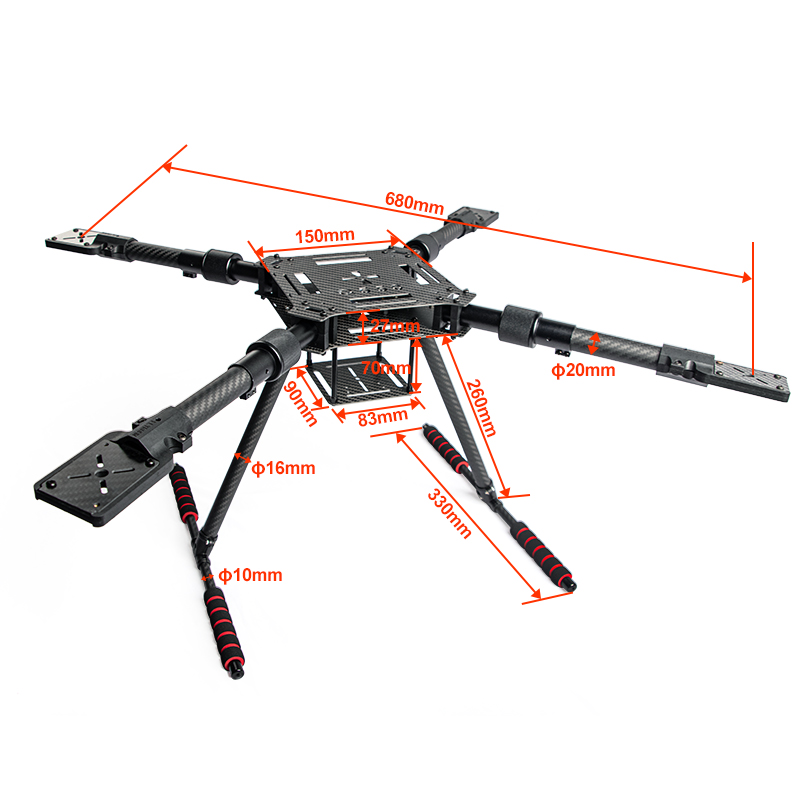 Kit de marco de Dron plegable  - Carbon Fiber Drone Arm reseña y precio